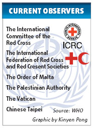 Taiwan gets observer status at WHA