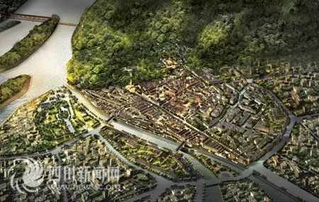 都江堰斥資28億元重建古城區(qū) 將現(xiàn)古城樓(圖)