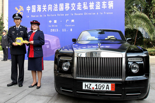 失竊轎車被海關(guān)查獲 中法國(guó)際司法合作輾轉(zhuǎn)歸還