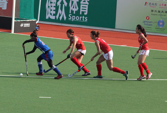 東亞運(yùn)動(dòng)會(huì)女子曲棍球中華臺(tái)北4:2戰(zhàn)勝中國香港