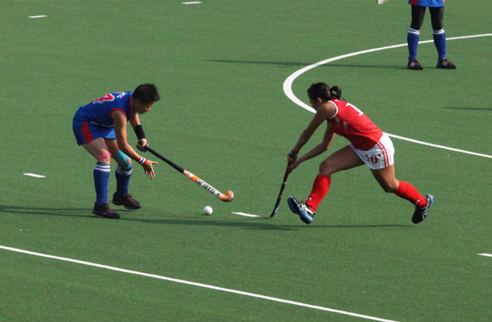 東亞運(yùn)動(dòng)會(huì)女子曲棍球中華臺(tái)北4:2戰(zhàn)勝中國香港
