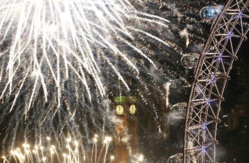 各國喜迎2011年 焰火絢麗奪目、水晶球桑巴舞助興