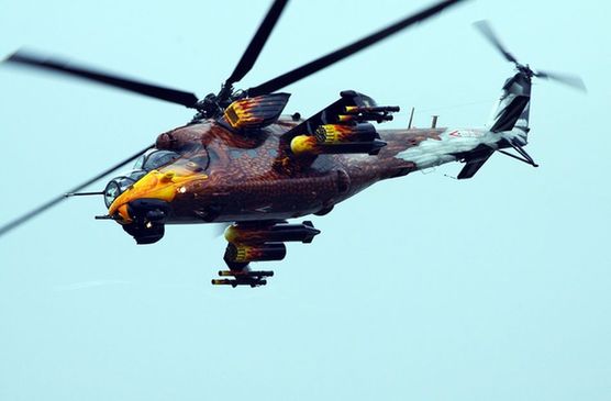匈牙利空軍為米-24V攻擊直升機涂上雄鷹涂裝