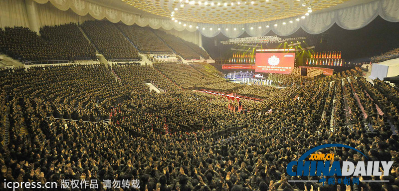 朝鮮最高領(lǐng)導(dǎo)人金正恩觀看軍人藝術(shù)慶典(圖)