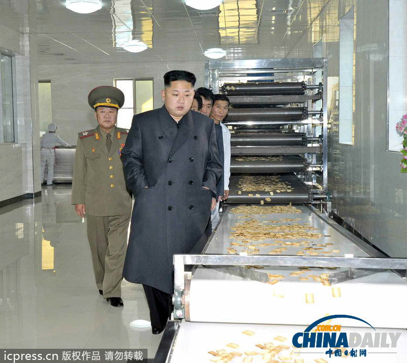 金正恩視察食品加工廠 對日常工作進(jìn)行現(xiàn)場指導(dǎo)