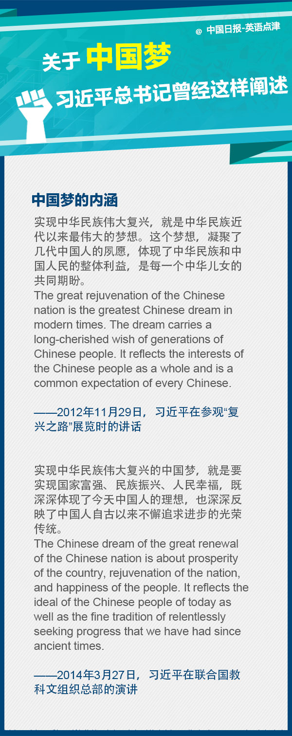 關(guān)于中國夢，習(xí)近平總書記曾經(jīng)這樣闡述