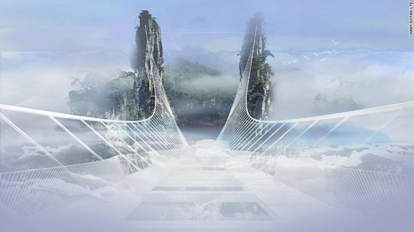 步步驚心：張家界將開放世界最長(zhǎng)最高玻璃橋