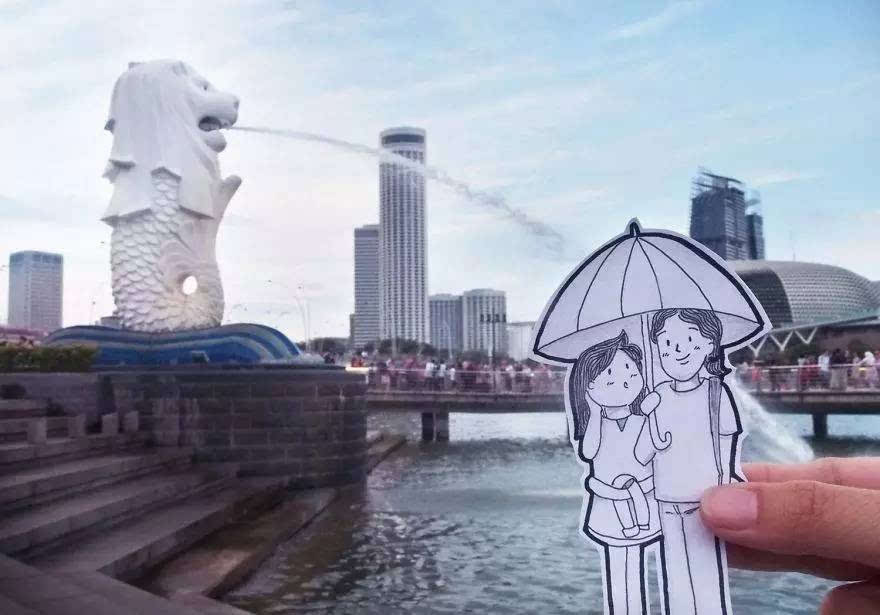旅行時(shí)怎么秀恩愛更有新意？除了自拍還可以這么玩（組圖）