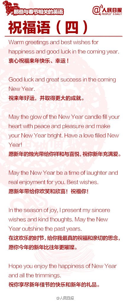 長(zhǎng)知識(shí)！100個(gè)與春節(jié)有關(guān)的英文用語(yǔ)