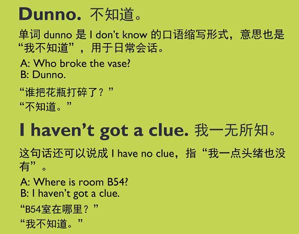 五種英語(yǔ)表達(dá)說“不知道”