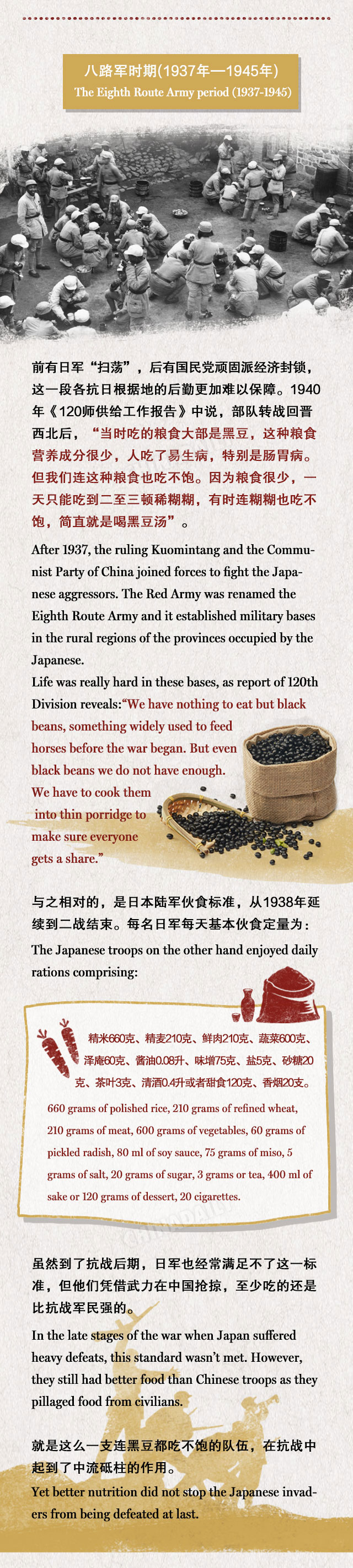 吃得好也是戰(zhàn)斗力！我軍90年來都吃啥？（組圖）
