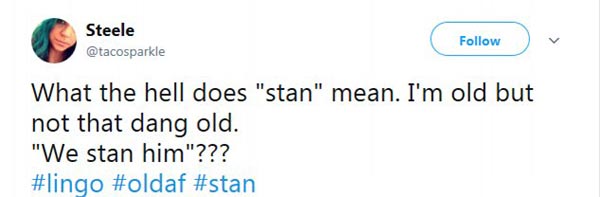 格萊美歌后克萊森金球獎現(xiàn)場“追星” stan到底啥意思？