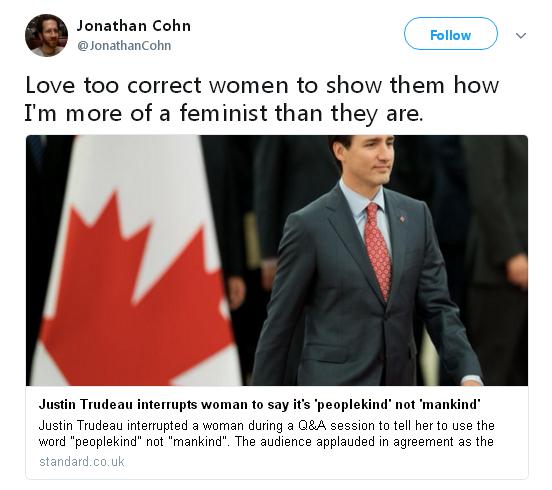 到底用mankind還是peoplekind？ 加拿大總理也開始“咬文嚼字”