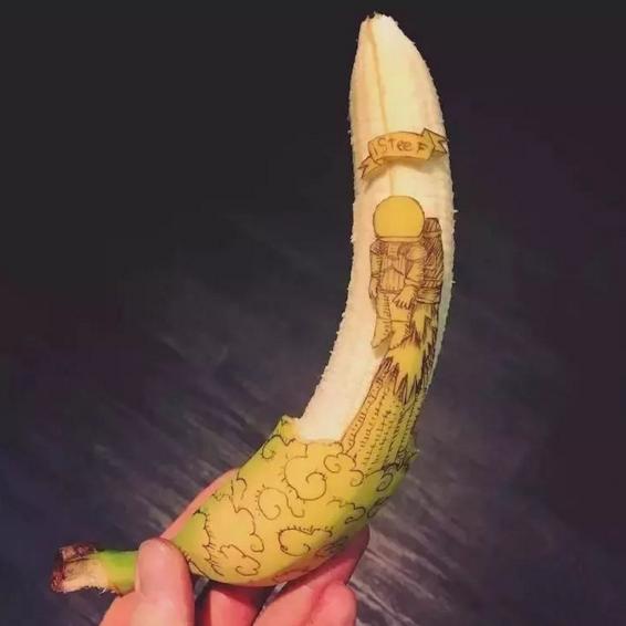 水果變身藝術(shù)品，香蕉還可以這么玩兒