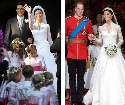 撞衫！英新王妃婚紗被指“抄襲”