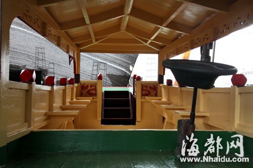仿古福船國慶暢游白馬河　本月下旬下水調(diào)試(圖)