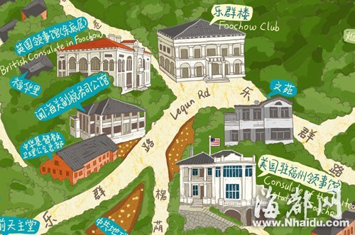 福州小伙子歷時(shí)半年　手繪倉(cāng)山老洋房地圖(組圖)