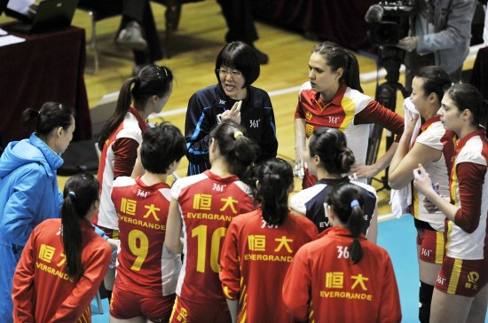 女排聯(lián)賽恒大3:1上海  進(jìn)決賽